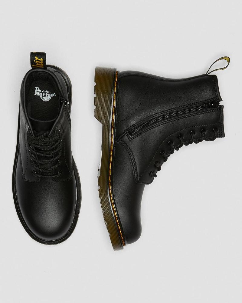 Dr Martens Youth 1460 Softy T Læder Snørestøvler Børn Sort | DK 715MQZ